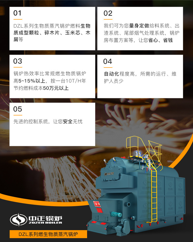 DZL系列生物質(zhì)蒸汽鍋爐